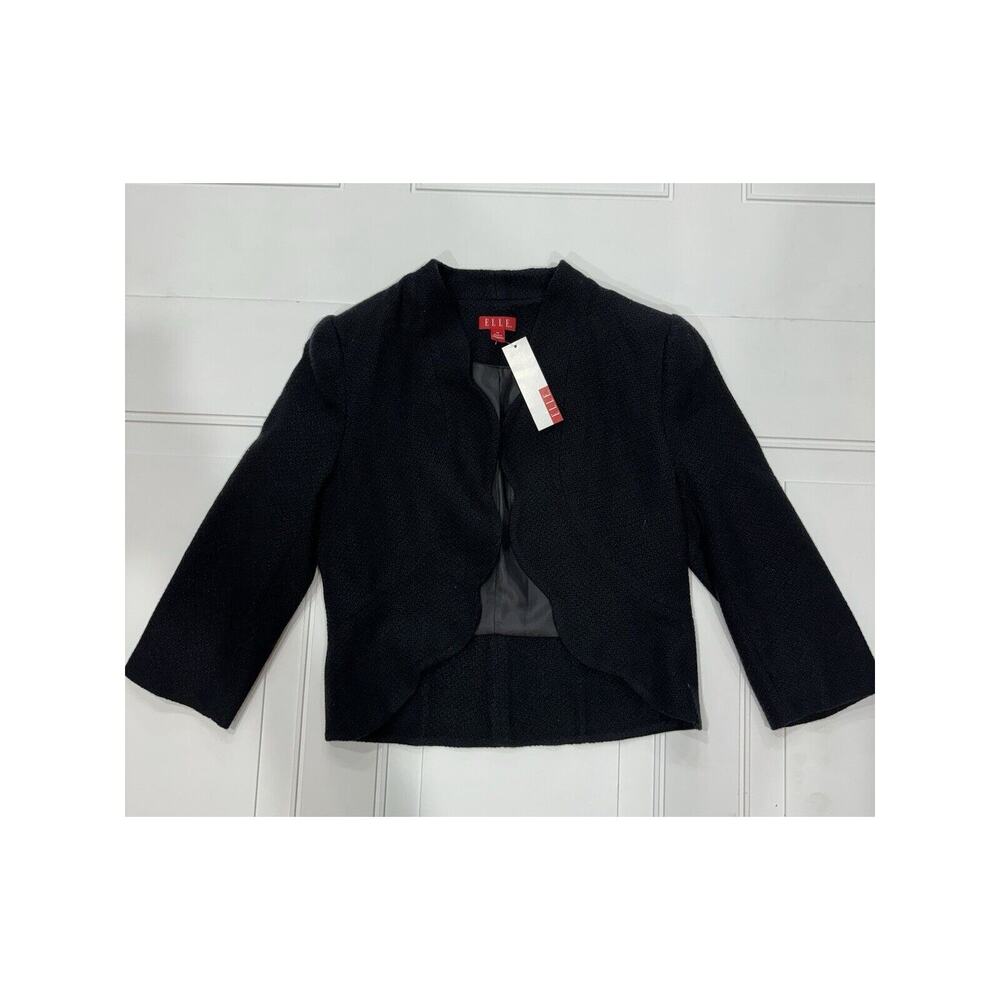 Elle NWT Women’s Sz M Blazer Suit Jacket Black Professional Coat - Picture 1 of 4